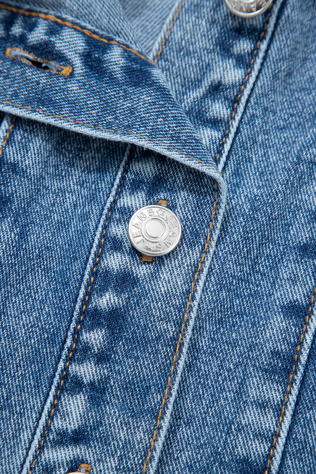 Myosotis Western Belt Button Down Sleeveless Denim Short Dress