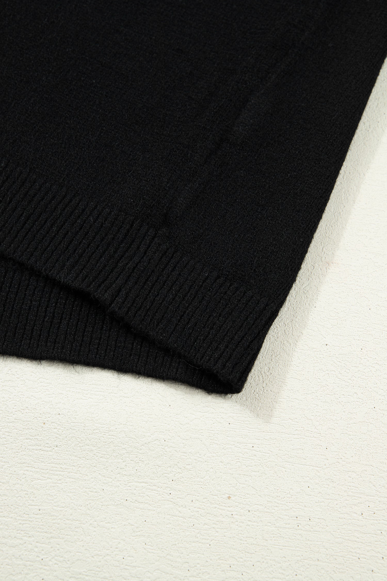 Black Heart Detail Contrast Cuffs Baggy Sweater