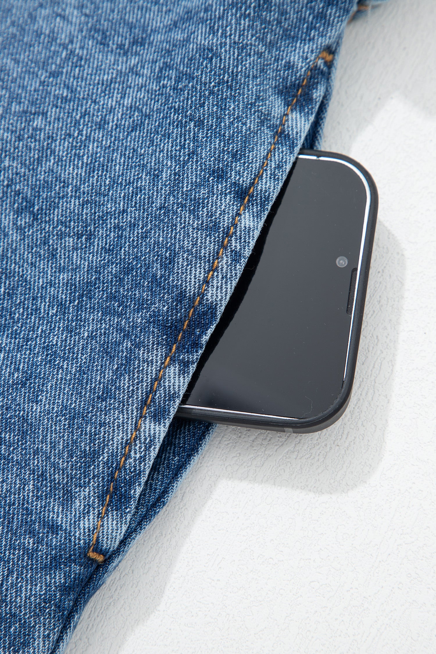 Myosotis Western Belt Button Down Sleeveless Denim Short Dress