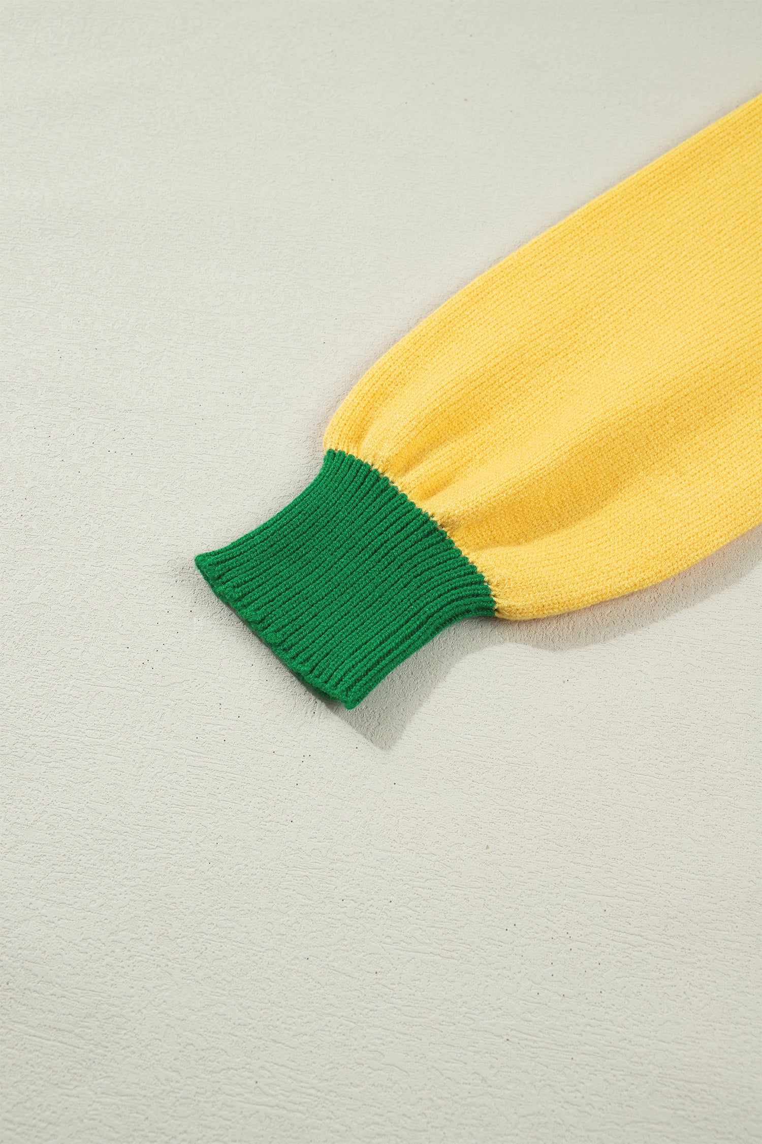 Tillandsia Purple Colorblock Patchwork Fuzzy Mardi Gras Graphic Sweater