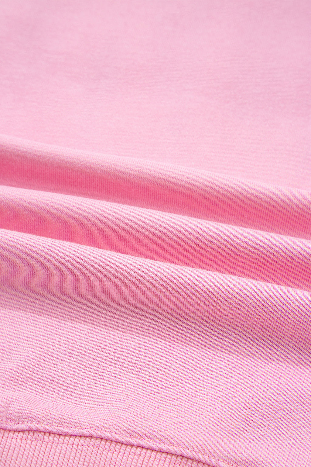 Pink Bow Sequin XOXO Letter Graphic Exposed Seam Baggy Sweatshirt