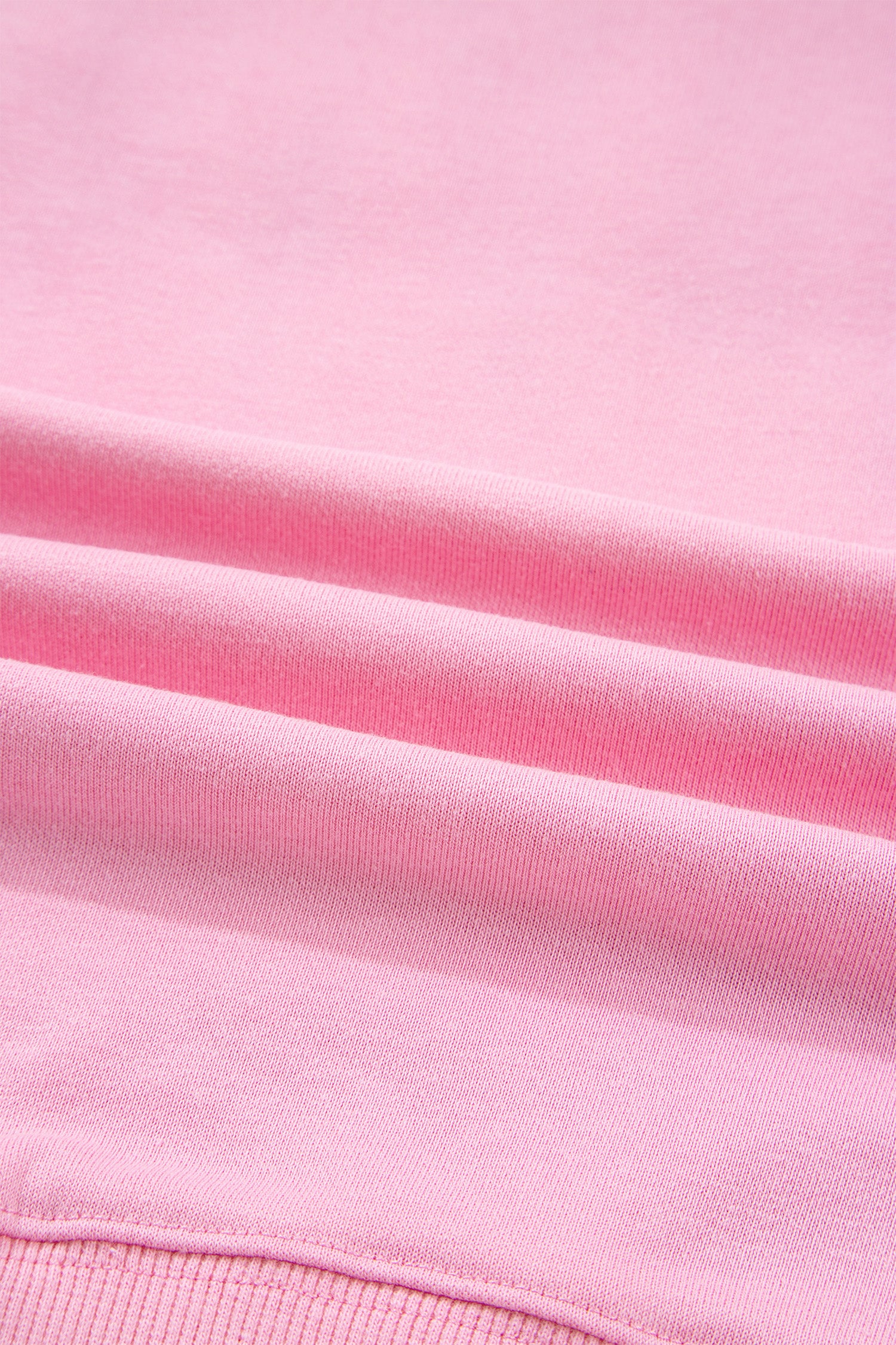 Pink Bow Sequin XOXO Letter Graphic Exposed Seam Baggy Sweatshirt