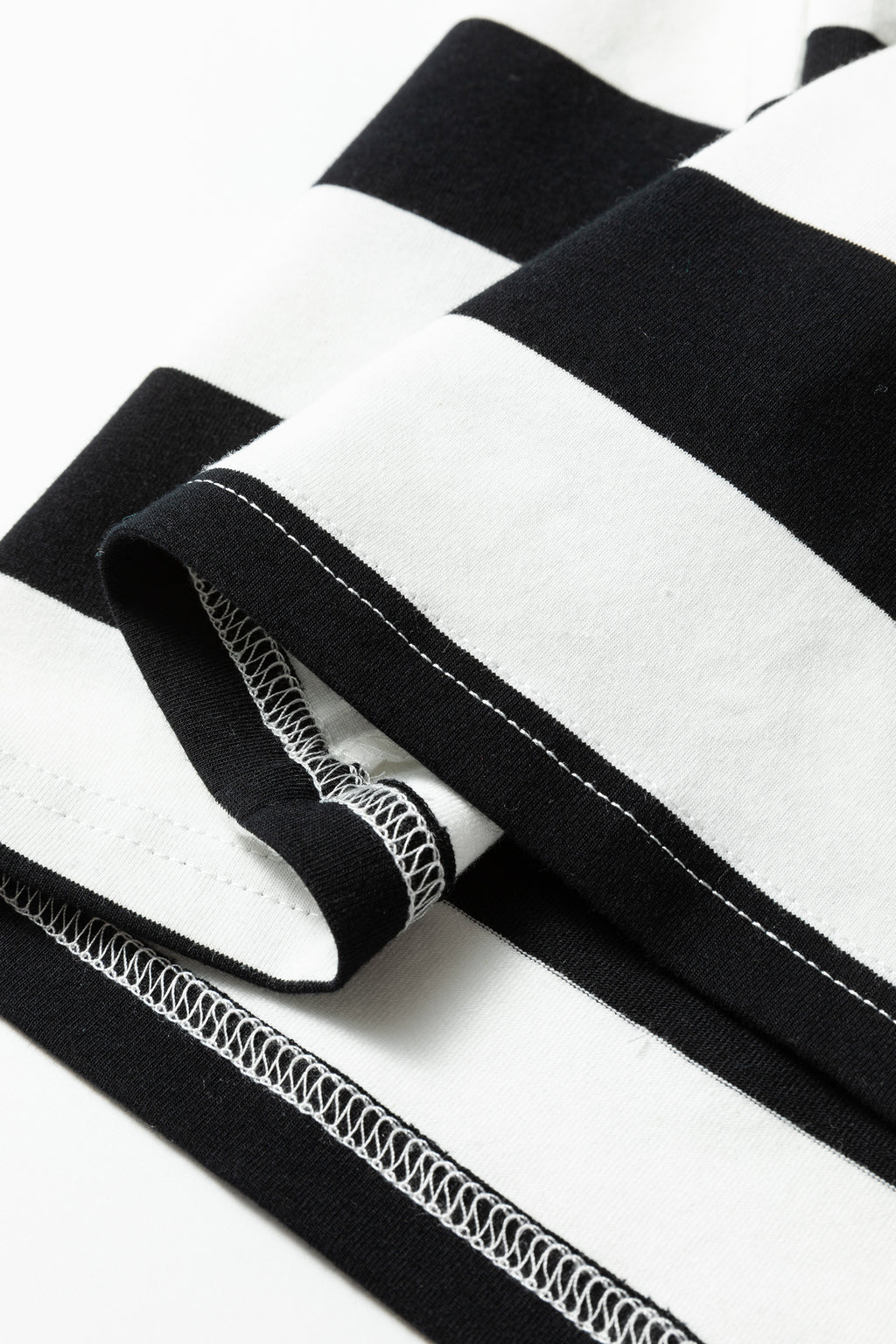 Black Stripe Floral Print Puff Sleeve Patchwork Blouse