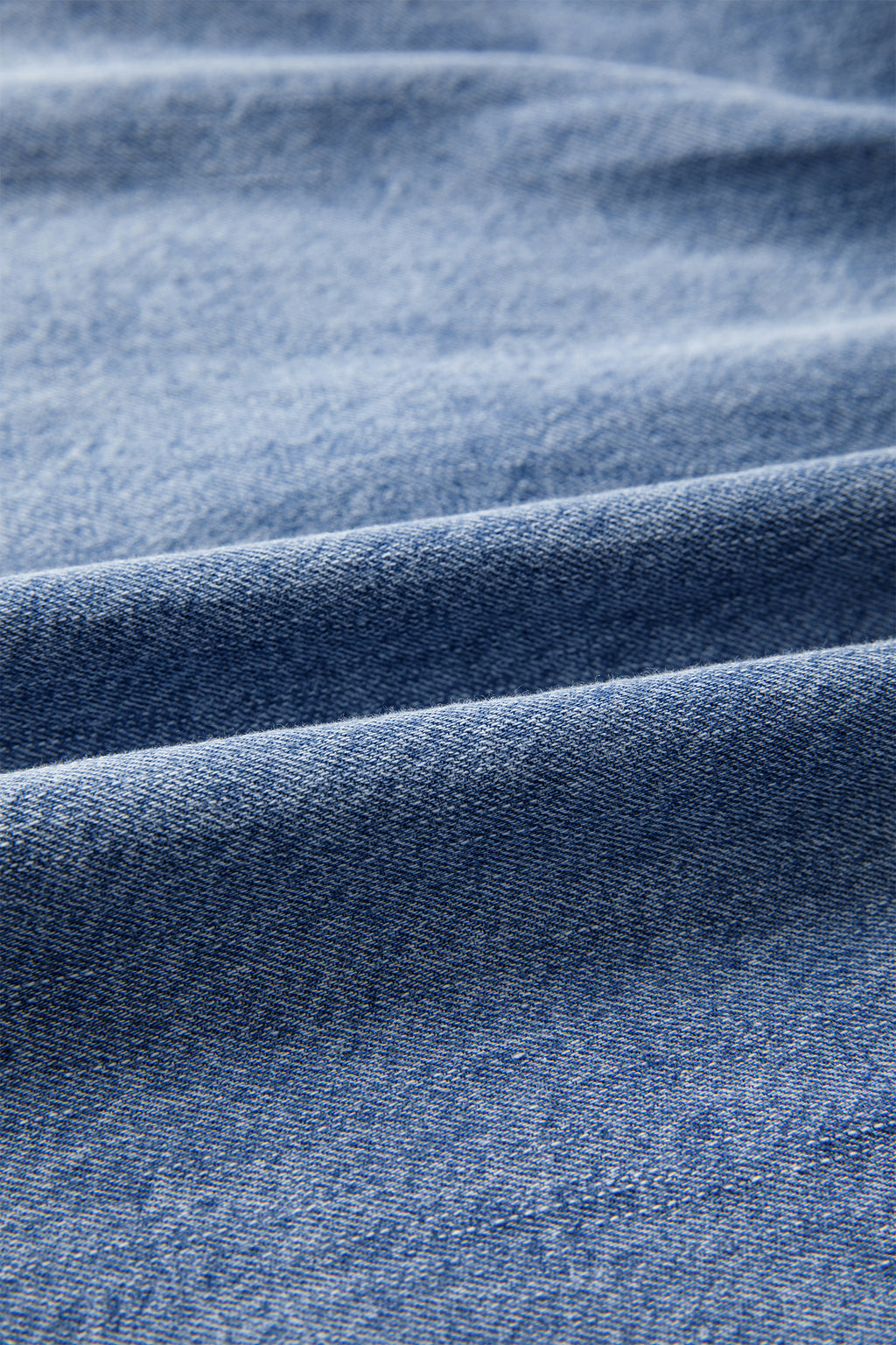 Myosotis Puff Sleeve V Neck Ruffled Loose Denim Mini Dress