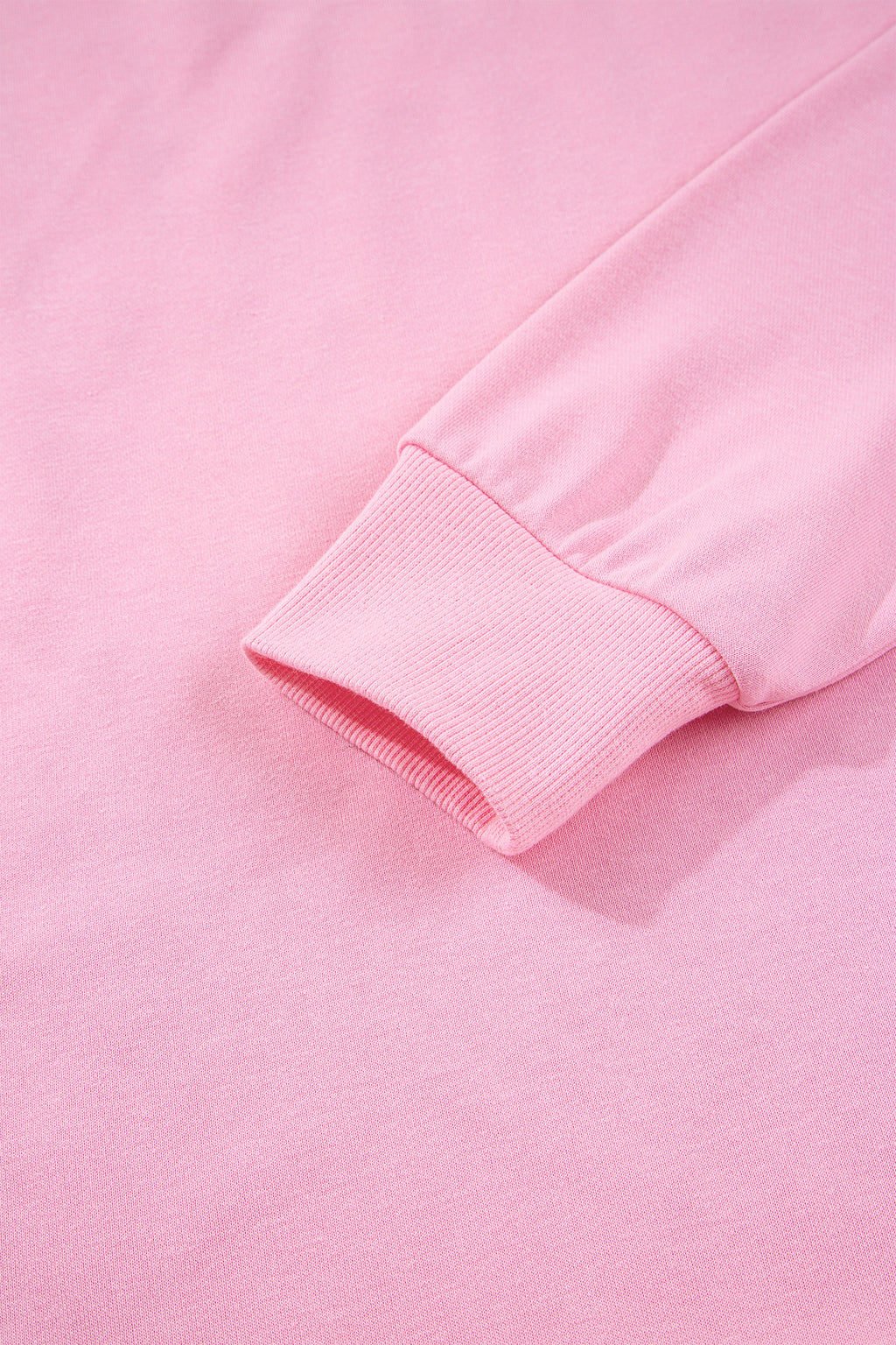 Pink Bow Sequin XOXO Letter Graphic Exposed Seam Baggy Sweatshirt