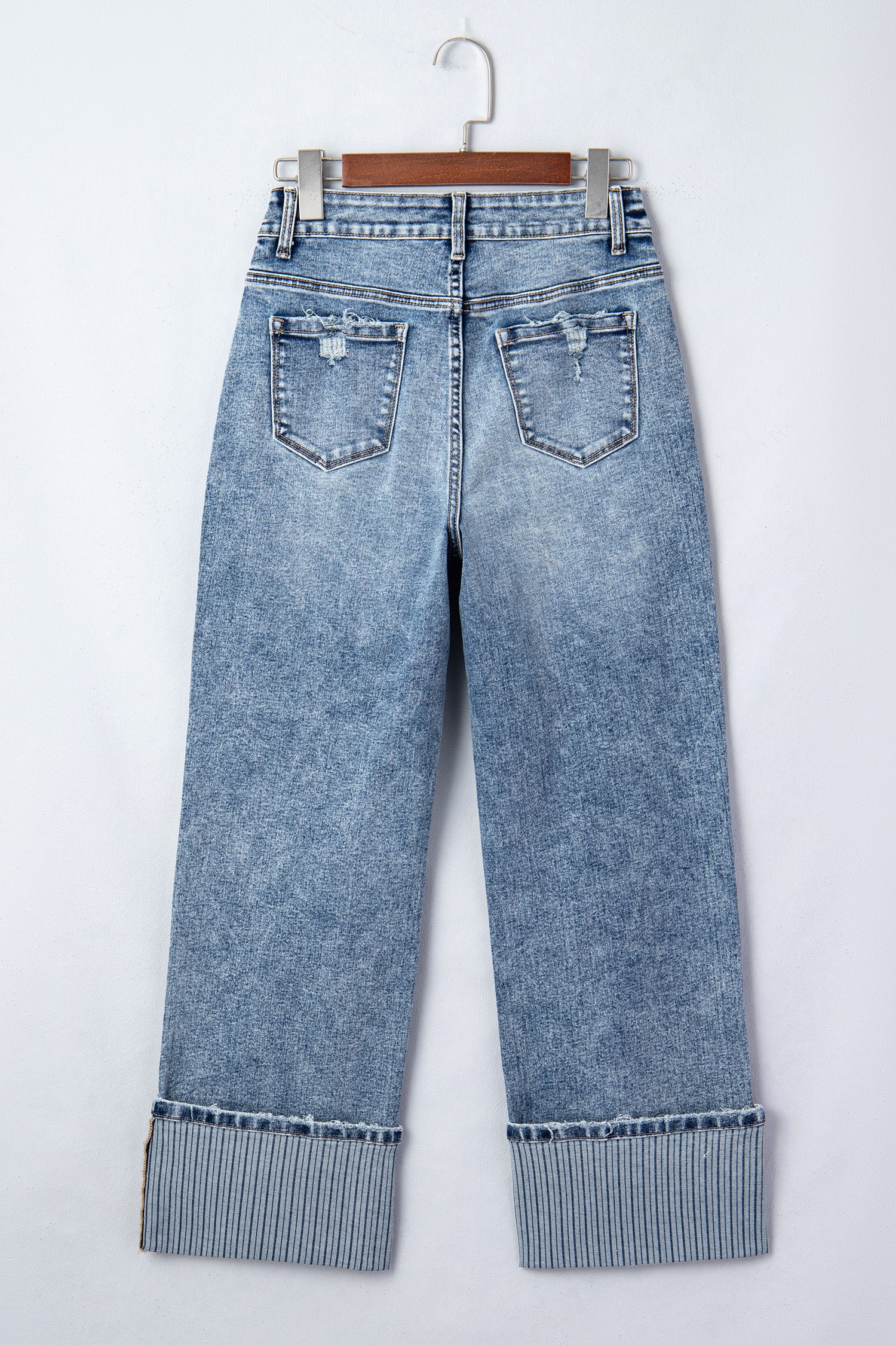 Ashleigh Blue Cuffed Straight Loose Jeans